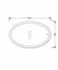 Овальное зеркало Magda 110х70 S с LED-подсветкой и сенсором