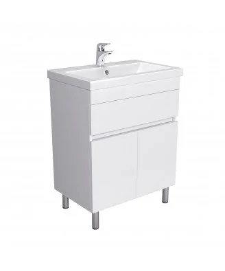 Тумба City White 70 белая 70 см. с умывальником Cosmopolitan