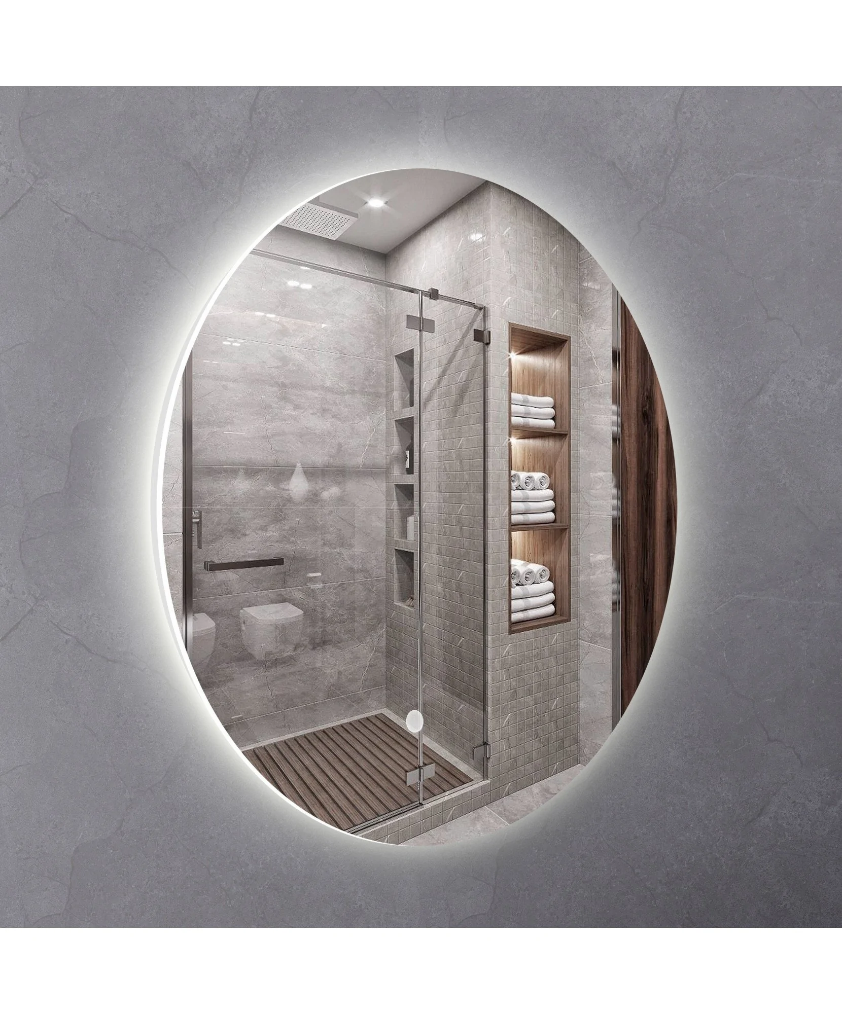 Кругле дзеркало Eclipse 85x85 S з LED-підсвіткою та сенсором