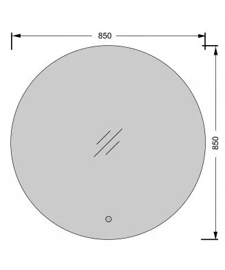 Размеры зеркала Eclipse 85x85 S