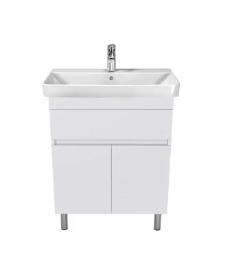 Тумба для ванной City White 70 белая 70 см с умывальником Vivace