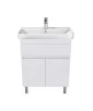 Тумба для ванной City White 70 белая 70 см с умывальником Vivace