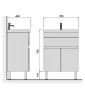 схема и размеры тумбы City White 70