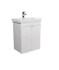 Тумба Simple White 55-U з умивальником River 55 біла універсальна