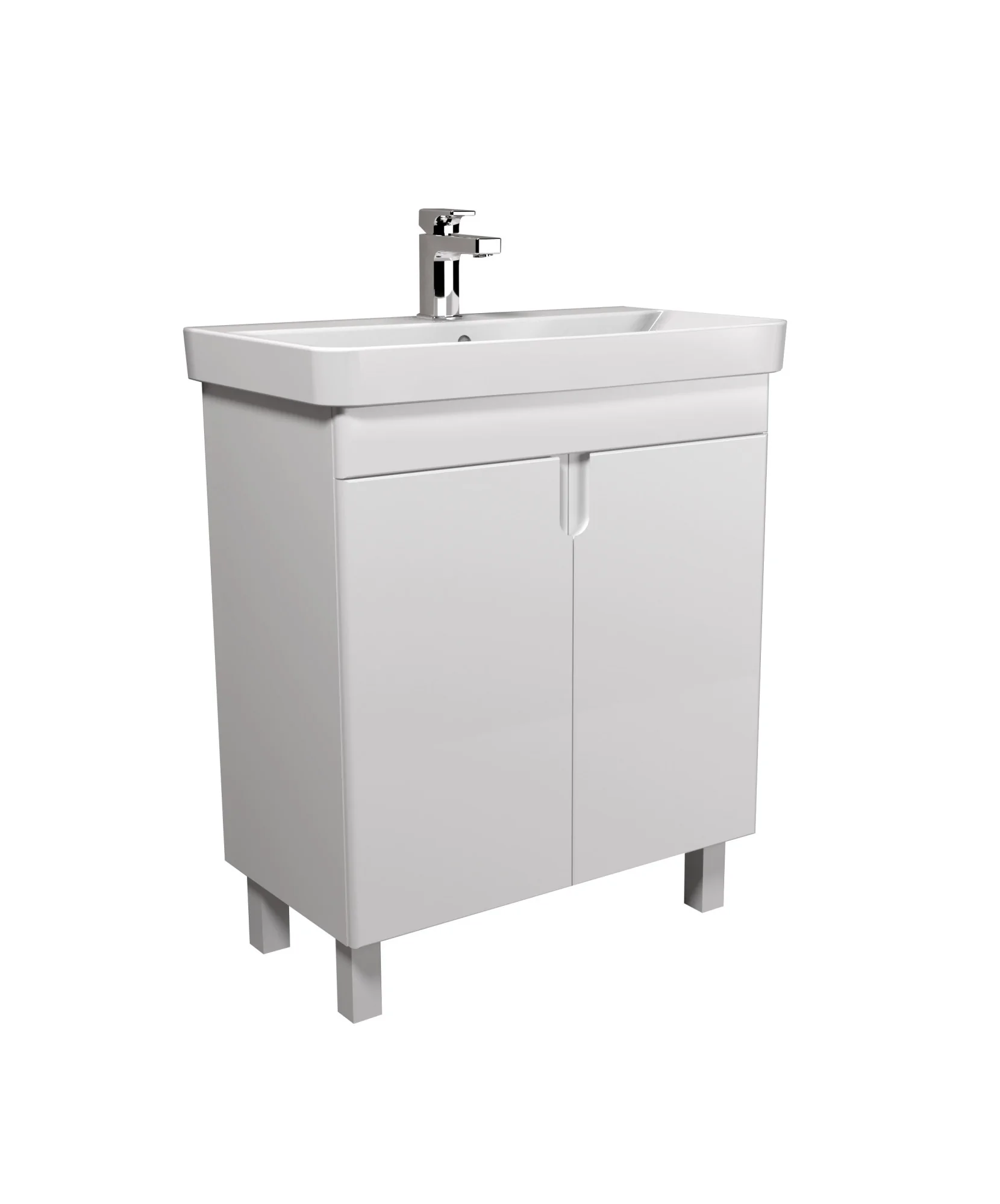 Тумба Simple White 70-U умывальник River 70 белая универсальная