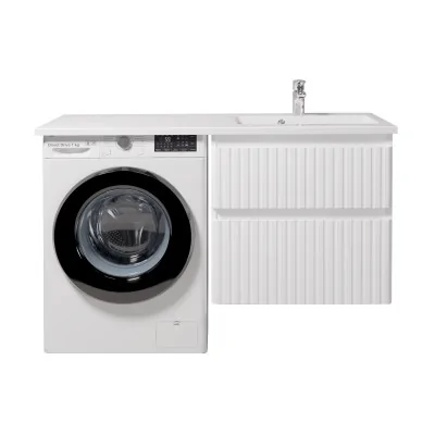 Fluffy 60-U ADAM 120 R подвесная тумба с умывальником и левым крылом над стиральной машиной