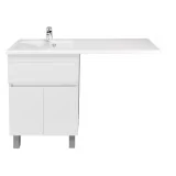 Фасад на ніжках тумби з крилом над пралкою City White 60 ADAM 120 L