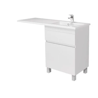 Тумба з крилом на пральну City White 60 умивальник ADAM 120 R