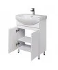 Тумба Фокус 60 с умывальником Runa 60 / Лотос 60 белая
