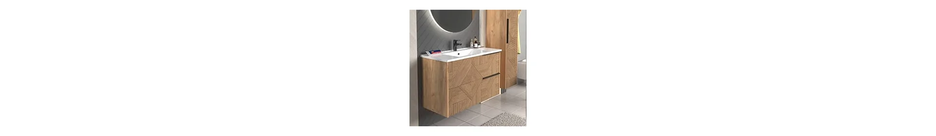 Коллекция мебели ванной комнаты Cubic тумбы с умывальником